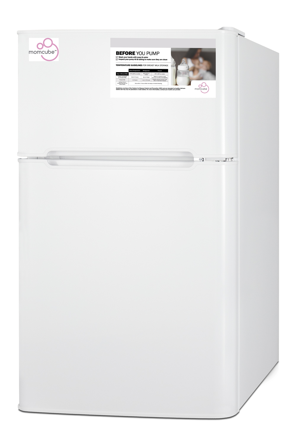 ENERGY STAR certified counter height 2-door refrigerator-freezer in white